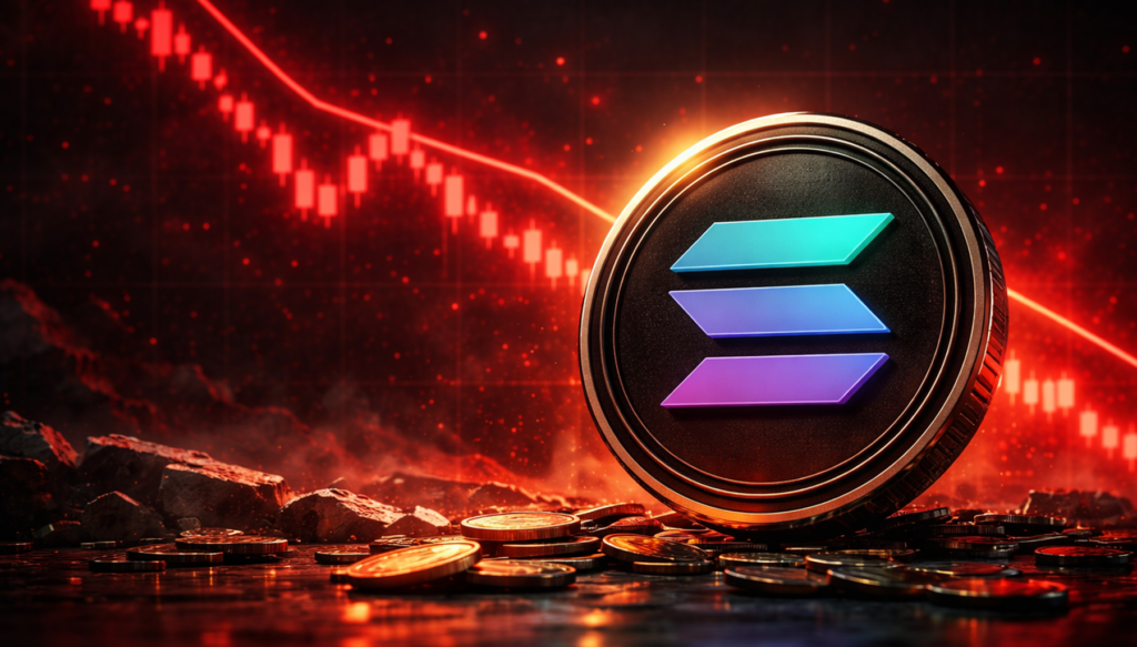 Solana onder druk: koers daalt terwijl netwerkactiviteit afneemt