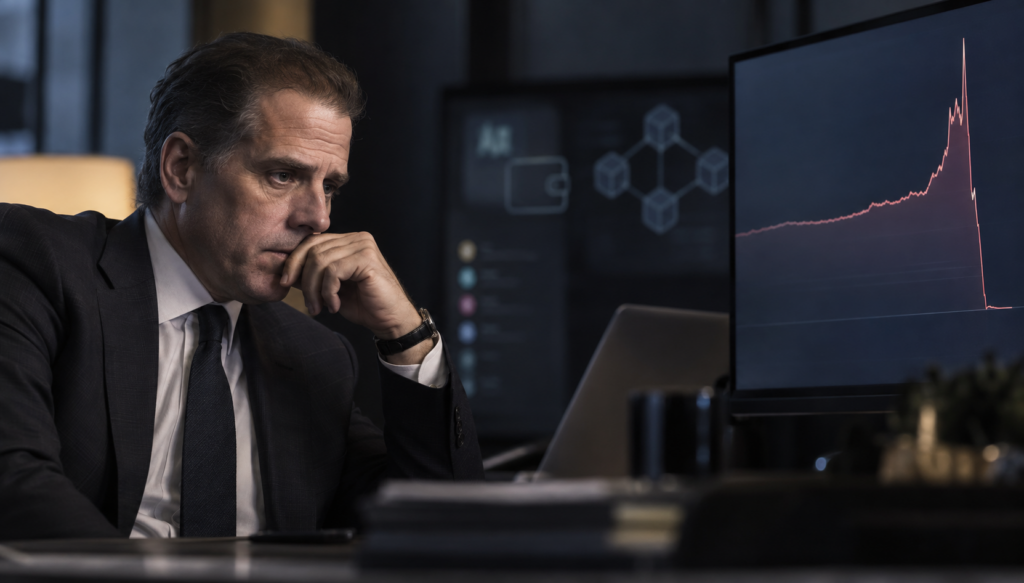 Hunter Biden ontkent winst na crash LAPTOP-memecoin: koers stort meer dan 95 procent in